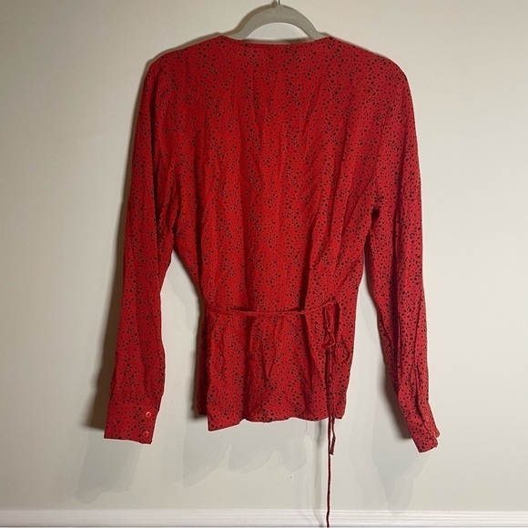 Just Female Ellen Satori Wrap Blouse Anthropologie - Picture 12 of 12